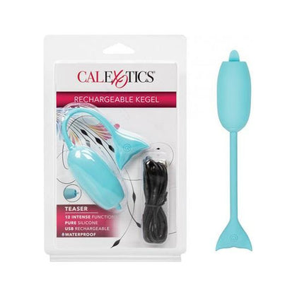 Introducing the SensaSilk Rechargeable Kegel Teaser - Blue: A Revolutionary Silicone Kegel Exerciser with Teasing Tongue