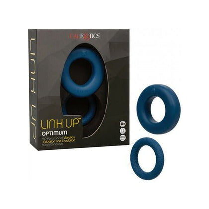 Link Up Optimum Dual Density Vibrating Cock Ring - Model X1 - For Couples - Intense Pleasure - Blue