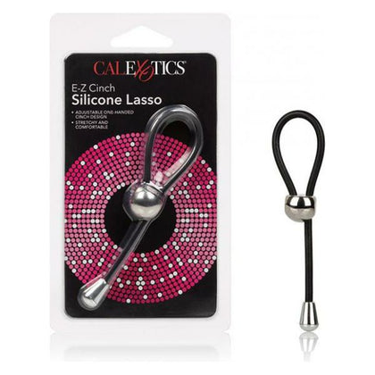 E-Z Cinch Silicone Lasso Ring for Men - Model X1 - Enhance Pleasure and Increase Girth - Black
