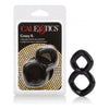 Introducing the Crazy 8 Enhancer Double Cock Ring Black - The Ultimate Erection Maximizing Pleasure Enhancer for Men