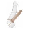 Cal Exotics Accommodator Dual Penetrator - Model DP-500 - Unisex - Pleasure for Both Vaginal and Anal Stimulation - Beige - Adult Naughty Store