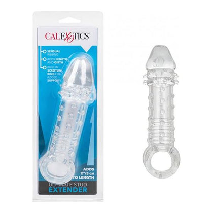 Ultimate Stud Extender - Clear: The Ultimate Pleasure Enhancer for Men - Model XE-2000 - Male Genital Extender Sleeve - Clear - Adult Naughty Store