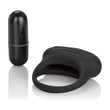 Cal Exotics Silicone Lovers Arouser Black Vibrating Ring - Model XR-001 - Unisex Pleasure Toy for Enhanced Stimulation