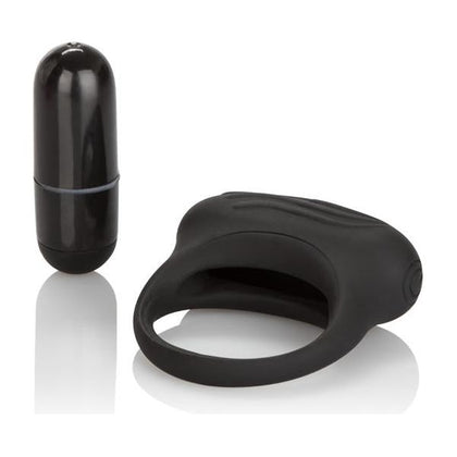 Cal Exotics Silicone Lovers Arouser Black Vibrating Ring - Model XR-001 - Unisex Pleasure Toy for Enhanced Stimulation - Adult Naughty Store