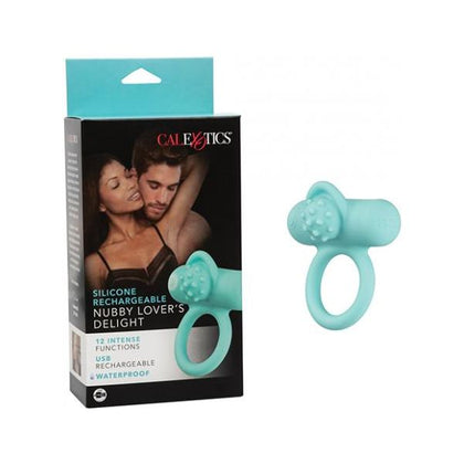 Introducing the SensaSilk Rechargeable Nubby Lovers Delight - Model X7: The Ultimate Pleasure for Couples - Clitoral and Penile Stimulation - Midnight Black