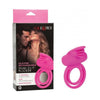 California Exotic Novelties Rechargeable Dual Clit Flicker Enhancer Vibrating Cock Ring - Model X7 - Pink - Adult Naughty Store