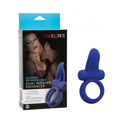 Silicone Rechargeable Dual Pleaser Enhancer - The Ultimate Couples' Intimate Pleasure Toy - Model XR-2000 - For Him and Her - Intense Stimulation for Both Partners - Enhances Stamina and Girt - Adult Naughty Store