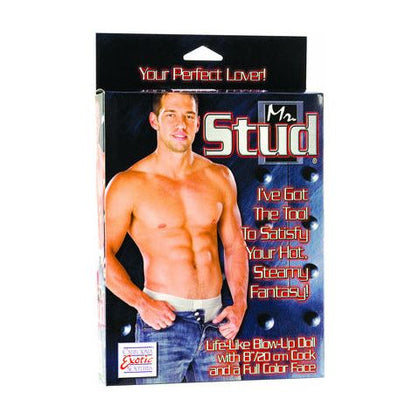 Mr. Stud Love Doll Lifelike Inflatable with 8-Inch Penis - Ultimate Pleasure for Men and Women - Realistic Full-Color Face, Abs of Steel, and Tight Life-Like Ass - Model LS-8 - Black
