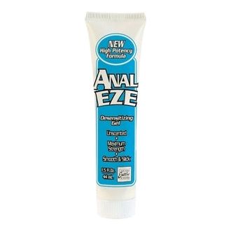 Introducing the SensaPleasure Anal Eze Desensitizing Gel 1.5 fl oz - Ultimate Pleasure Enhancer for Anal Intimacy - Gender-Inclusive - Unscented - Medium Strength - Sleek Black
