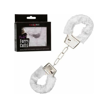 Luxury Furry Cuffs - Model X1 - Unisex - Enhanced Pleasure - White - Adult Naughty Store