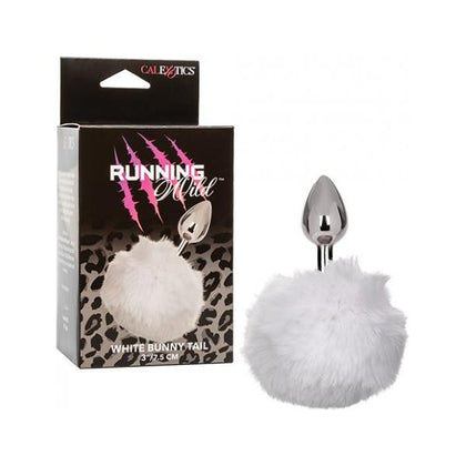 Sleek Pleasure: Running Wild Bunny Tail Anal Probe, Model RW-001, Unisex, Anal, White