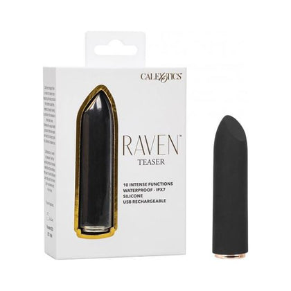 Luxe Pleasure Raven Teaser Mini Massager - Model LT-5000: The Ultimate Discreet Pleasure for Her in Sultry Midnight Black - Adult Naughty Store