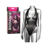 Radiance Plus Size Deep V Mesh Rhinestone Bodysuit - Black (Size Qn) - Adult Naughty Store