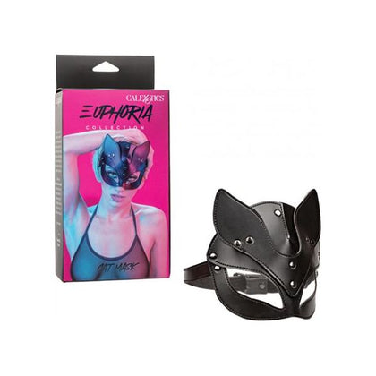Euphoria Collection Cat Mask - Luxurious BDSM Role-play Accessory for Sensual Pleasure - Model X1 - Unleash Your Inner Seductress - Black