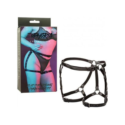 Euphoria Collection Plus Size Riding Thigh Harness - The Ultimate Empowering Pleasure Experience for All Genders - Model X7, Black Velvet