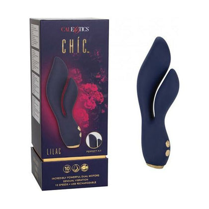 Introducing the Chíc Lilac - Blue Silicone Rabbit Massager: Model G10 - For Mind-Blowing Pleasure! - Adult Naughty Store