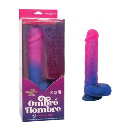 Naughty Bits Ombré Hombre XL Vibrating Dildo - The Ultimate Pleasure Experience for All Genders - Model NB-5678 - Sparkling Glitter Finish - Pink - Adult Naughty Store