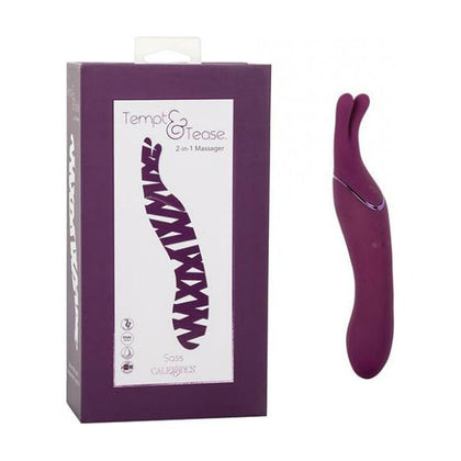 Introducing the Sensual Bliss Tempt & Tease Kiss - Purple Dual-Sided Massager: A Luxurious Pleasure Companion for Intimate Moments