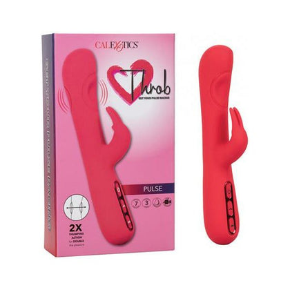 Throb Pulse Powerful Rabbit Vibrator - Model TP-2001 - For Intense Pleasure - Dual Thumping Pads - 3 Speeds - 7 Functions - Waterproof - Premium Silicone - Hypoallergenic - Phthalate Free - ( - Adult Naughty Store