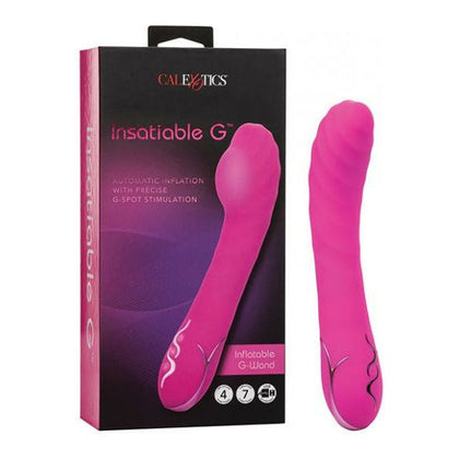 Introducing the Insatiable G Inflatable G-Wand - Model G-5000: The Ultimate Pleasure Experience for All Genders and Sensual Delights in Pink - Adult Naughty Store