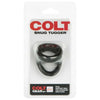 Colt Snug Tugger Black Dual Support Ring - Enhancing Pleasure for Men