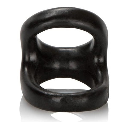 Colt Snug Tugger Black Dual Support Ring - Enhancing Pleasure for Men