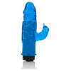 Crystal Playmate Blue Dual Tongued Arouser Vibrator for Women - Model CPB-1001