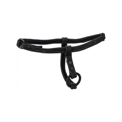 Sport Fucker Neoprene SCRUM Butt Plug Harness - Model SF-1234 - Unisex - Anal Pleasure - Black