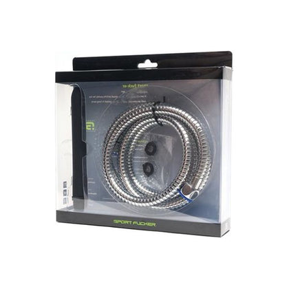 Sport Fucker Hydroshot Metal Hose Kit - Versatile Pleasure Powerhouse for Him and Her - Model HF-5001 - Intense Stimulation for All Areas - Sleek Silver - Adult Naughty Store