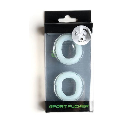 Sport Fucker Silicone Cock Rings - Ready Rings Model R2 - Male - Enhancing Intimacy - Glow In The Dark