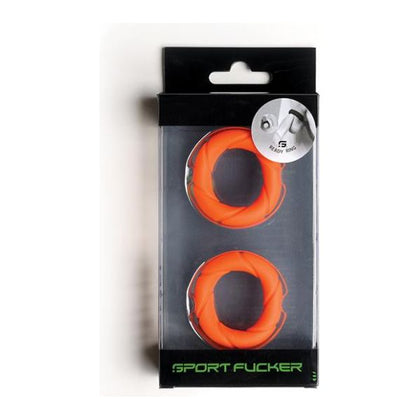 Sport Fucker Ready Rings - Liquid Silicone Cock Rings (Model RF215) - Unisex Pleasure Enhancers for Endurance & Sensation - Orange