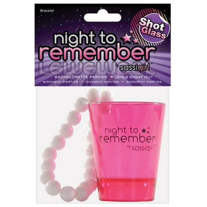 Sassi Girl Night to Remember Shot Glass Bracelet - Fun and Flirty Party Accessory for Ladies Night Out, Bachelorette Parties, and More!