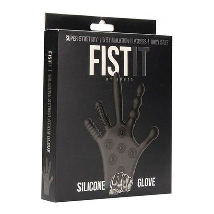 Fistit Silicone Stimulation Glove - Black | Ultimate Pleasure for Vaginal and Anal Stimulation | Unleash Your Sensual Power | One Size Fits All