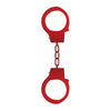 Introducing the Sensual Pleasures Metal Red Beginner's Handcuffs - Model SR-2001: Unleash Your Passion in Style - Adult Naughty Store