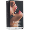 Ouch! Breath Ball Gag with Leather Straps - Model BGS-001 - Unisex - Sensual Pleasure - Black - Adult Naughty Store