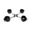 Ouch Leather Hand and Leg Cuffs Black - Premium Bondage Restraints for Intense Pleasure (Model: OLC-001, Unisex, Hand and Leg Restraints, Black) - Adult Naughty Store