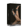 OUCH! Plush Leather Ankle Cuffs - Model X1 - Unisex - Bondage Restraints - Black - Adult Naughty Store