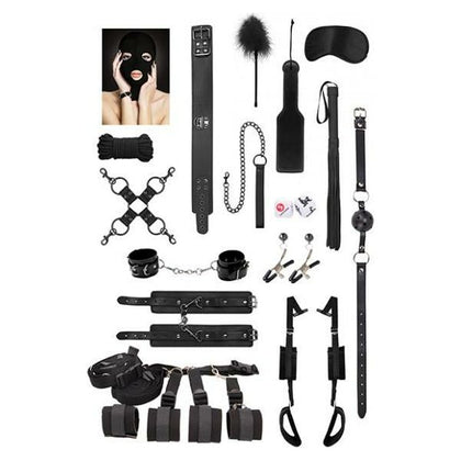 Ouch Advanced Bondage Kit Black - Ultimate Pleasure for Advanced Bondage Enthusiasts - Adult Naughty Store