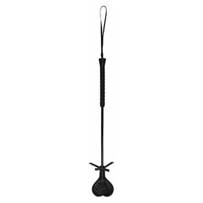 Luscious Lace Heart Crop - Exquisite BDSM Discipline Tool for Couples - Model HCL-2021 - Designed for All Genders - Intensify Pleasure with Precision - Elegant Black