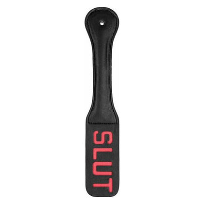 Leather Impressions - Black Slut Spanking Paddle | Model P-12.4 | Unisex | Impact Play | BDSM Toy