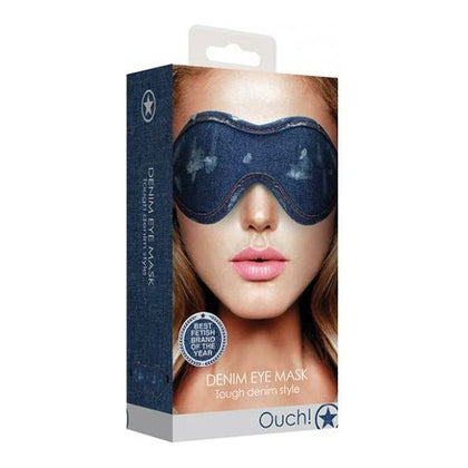 Ouch! Denim Sensory Deprivation Eye Mask - Model X1 - Unisex - Enhance Pleasure - Blue
