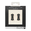 Shots Ouch Balance Pin Magnetic Nipple Clamps - Black - Adult Naughty Store