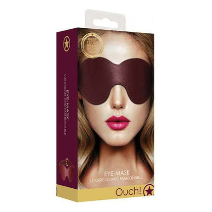 Ouch Halo Eyemask - Burgundy: Luxurious Leather Blindfold for Sensual Pleasure