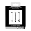Introducing the Shots Ouch Urethral Sounding Metal Plug Set - Model X3, a Sensational Unisex Pleasure Toy for Mind-Blowing Stimulation!