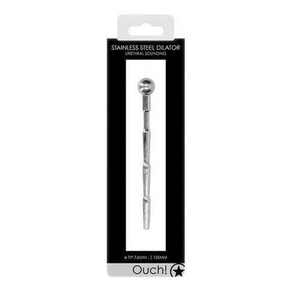 Introducing the Shots Ouch Urethral Sounding Metal Stick - Model X1: A Sensational Pleasure Tool for Adventurous Individuals, Designed for Penile Stimulation in a Sleek Silver Finish - Adult Naughty Store