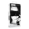 Shots Ouch Black & White Satin Curvy Eye Mask with Elastic Straps - Black - Adult Naughty Store