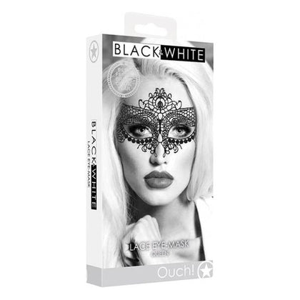 OUCH! Black Lace Eye Mask - Queen Black: Handmade Venetian Inspired Seductive Mystery for Sensual Play and Special Occasions