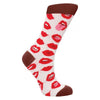 Shots Sexy Socks Lip Love Female S-M - Seductive Lip-Themed Pleasure Socks in Red - Adult Naughty Store