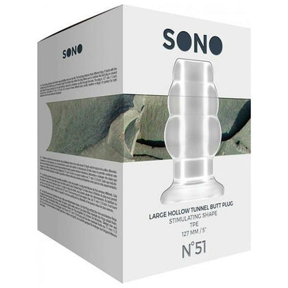 Sono Large Clear Butt Plug - Model 127: Versatile Hollow Tube Anal Pleasure Toy for Men and Women