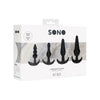 SONO No. 8 Flexible Butt Plug Set - Black - Sensual Anal Pleasure for All Genders - Adult Naughty Store